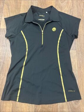 Black Short-Sleeve Polo